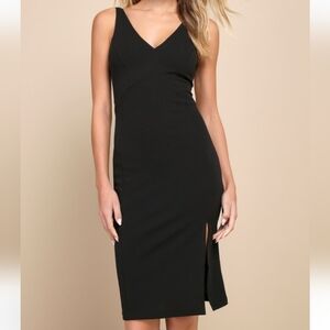 NWT Lulus Black Midi Dress